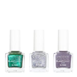 imagePacifica Beauty Plant Magic Nail Polish Set Longwear Formula Vegan ampamp Cruelty Free 3 CountHoliday Nail Polish Set