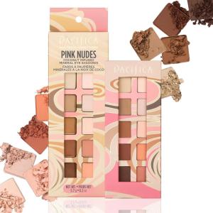 imagePacifica Pink Nudes Mineral Eyeshadow Palette 10 Neutral Shades For Natural or Smoky Eye Look Naked Eye Makeup Longwearing ampamp Blendable Vegan Cruelty Free Ophthalmologist TestedPink Nudes