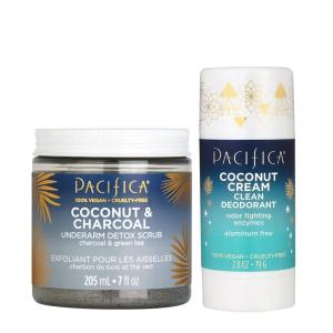 imagePacifica Beauty Coconut and Charcoal Underarm Detox Scrub for Natural Deodorant Users Non Aluminum Safe for Sensitive Skin 100 Vegan ampamp Cruelty Free  Clean Beauty Fresh 2 CountUnderarm Detox Scrub  Deodorant