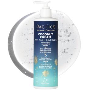 imagePacifica Beauty Lavender Moon Body Wash with Pump Bath and Shower Gel Hyaluronic Acid Rose Chamomile Moisturizing Hydrating Cleansing Soothing Calming Relaxing Vegan 12 fl oz 1 CountCoconut Cream