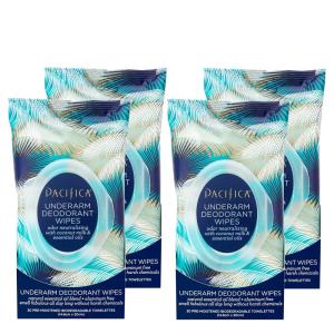 imagePacifica Deodorant Wipes  Coconut Milk Underarm ampamp Full Body Deodorant Wipes  Removes Sweat ampamp Oil  AluminumFree  Natural Feminine Odor Control Clean Vegan ampamp CrueltyFree Dermatologist Tested30 Count Pack of 4