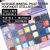 imagePacifica Stellar Gaze Eye Shadow Palette  28 Shades Mineral Eye Shadow Face Makeup Blendable Pigmented Dreamy Pastels Neutrals Matte Shimmer ampamp Glitter Finishes wVitamin E TalcFree Vegan Clean