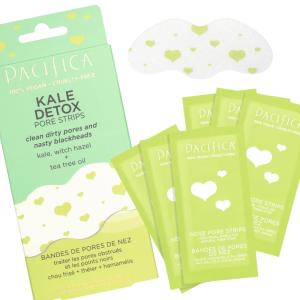 imagePacifica  Blackhead Remover Strips Nose Strips  Kale Detox Skin Care  Deep Pore Cleansing Nose Strips wInstant Pore Unclogging  OilFree NonComedogenic Vegan Clean Beauty Dermatologist Tested6 Count Pack of 1