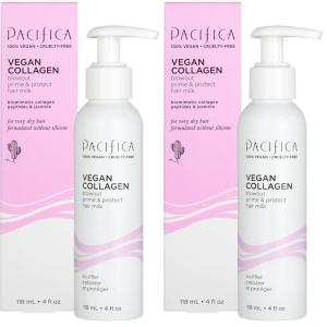 imagePacifica Heat Protection Spray for Hair  Vegan Collagen Blowout Prime ampamp Thermal Protection Hair Milk  Blow Dry Spray  for Curly Wavy ampamp Straight Hair  Vegan ampamp CrueltyFree Dermatologist Tested4 Fl Oz Pack of 2