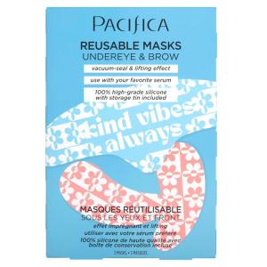 imagePacifica Reusable Mask Set  Silicone Undereye ampamp Brow Mask Set for Forehead ampamp Under Eye AntiWrinkle Firming Pair with Serum Vegan ampamp CrueltyFree 3 PiecesReusable Undereye  Brow Mask Set