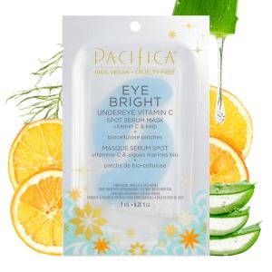 imagePacifica Undereye Spot Serum Mask  Bright Eye Vitamin C Mask for Dark Circles ampamp Hydration Brightening Under Eye Treatment Vegan ampamp CrueltyFree 1 Pack