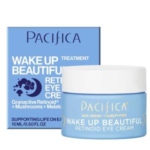 imagePacifica Wake Up Beautiful Retinoid Eye Cream  AntiAging Under Eye Cream for Fine Lines ampamp Wrinkles Infused w Retinoid Melatonin ampamp Mushrooms for Puffiness Dark Circles ampamp Eye Bags Daily TreatmentWake Up Beautiful Sleepover Eye Cream