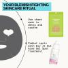imagePacifica Super Green Detox Sheet Mask  Charcoal Kale ampamp Clay Pore Cleansing Mask for Oily BlemishProne Skin Deep Detox Facial Mask Vegan1 Count Pack of 12