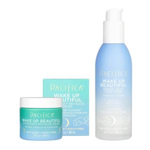 imagePacifica Beauty Wake Up Beautiful Retinoid Eye Cream ampamp Overnight Retinoid Cream Set Skincare Moisturizer Face Cream For Dry Aging Sensitive Skin Vegan 05 fl oz and 17 fl oz Set of 2Face Cleanser  Retinoid Face Cream