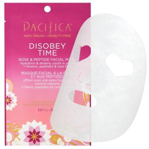 imagePacifica Disobey Time Rose ampamp Peptide Facial Sheet Mask Hydrating AntiAging Mask for Fine Lines ampamp Dry Skin Infused wHyaluronic Acid ampamp Chamomile Clean Beauty Vegan ampamp CrueltyFree Dermatologist Tested1 Count Pack of 1