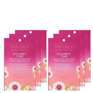 imagePacifica Disobey Time Rose ampamp Peptide Facial Sheet Mask Hydrating AntiAging Mask for Fine Lines ampamp Dry Skin Infused wHyaluronic Acid ampamp Chamomile Clean Beauty Vegan ampamp CrueltyFree Dermatologist Tested1 Count Pack of 6