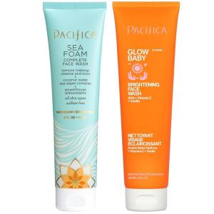 imagePacifica Face Wash Duo  Glow Baby Vitamin C Brightening Cleanser  Sea Foam Gentle Cleanser Daily Exfoliating Face Wash Set for All Skin Types SulfateFree Vegan