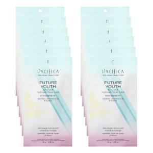 imagePacifica Future Youth Time Shift Hydrogel Facial Mask  12PACK  MultiPeptide AntiAging Sheet Mask for Firming ampamp Plumping UltraHydrating SerumInfused Mask for Face ampamp Neck 100 Vegan2 Count Pack of 12