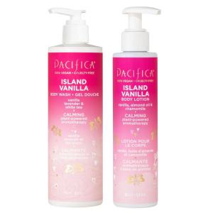 imagePacifica Island Vanilla Body Care Set  Body Wash ampamp Body Lotion Duo for Dry Skin Nourishing Vanilla Bath Set Moisturizing SulfateFree Cleanser and Hydrating Lotion Vegan ampamp CrueltyFree