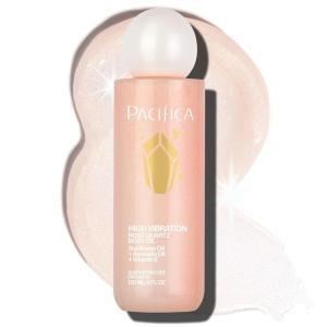 imagePacifica Rose Quartz Body Oil  High Vibration Hydrating Body Oil with Natural Plant Oils ampamp Rose Quartz Crystals Moisturizing ampamp Nourishing Vegan ampamp CrueltyFree Clean Beauty Floral Scent 4 ozHigh Vibration Rose Quartz