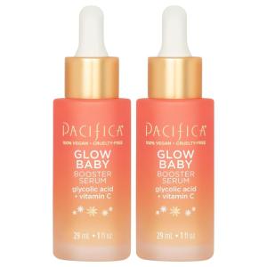 imagePacifica Vitamin C Face Serum  Glow Baby Booster Facial Serum  Glycolic Acid Serum For Face  Dark Spot Corrector Anti Aging Brightening  Dermatologist Tested Fragrance Free Clean Skin Care Vegan2Pack Vitamin C Serum
