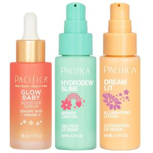 imagePacifica Vitamin C Face Serum  Glow Baby Booster Facial Serum  Glycolic Acid Serum For Face  Dark Spot Corrector Anti Aging Brightening  Dermatologist Tested Fragrance Free Clean Skin Care VeganSerum Trio
