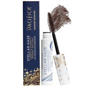 imagePacifica Stellar Gaze Mascara  Stardust Brown Length ampamp Strength Natural Mineral Mascara with Coconut ampamp Vitamin B LongWearing VeganStardust Brown