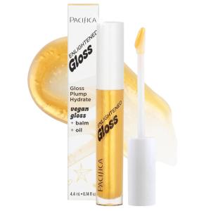 imagePacifica Plumping Lip Gloss  Vanilla Bean Creamy Neutral Tint Hydrating Lip Oil Balm Gentle Lip Plumper wShea ampamp Jojoba NoSting High Shine Vegan ampamp CrueltyFree Clean Beauty 014oz