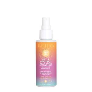 image:imagePacifica Beauty Set amp Protect Matte Sheer Setting Mist SPF 45 Face Sunscreen UVAUVB Protection Broad Spectrum Sets Makeup Oil Control 4 Fl Oz Vegan  Cruelty FreeSetting Mist