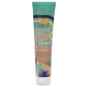 image:imagePacifica Beauty Suncare  Skincare Mineral SPF 50 Bronzing Body Butter Shea Butter Coconut Zinc Oxide UVAUVB Protection Water Resistant Vegan