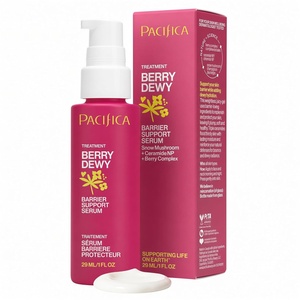 image:imagePacifica Berry Dewy Barrier Support Serum Ceramide and Niacinamide Face Serum Snow Mushroom and Berry Complex Lightweight Gel Texture NonComedogenic Vegan and CrueltyFree